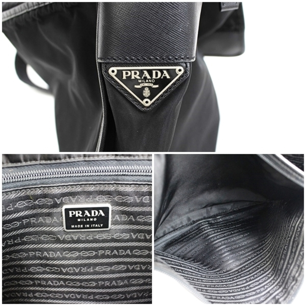 Prada Shoulder Messenger Triangular Plate Black - image 5